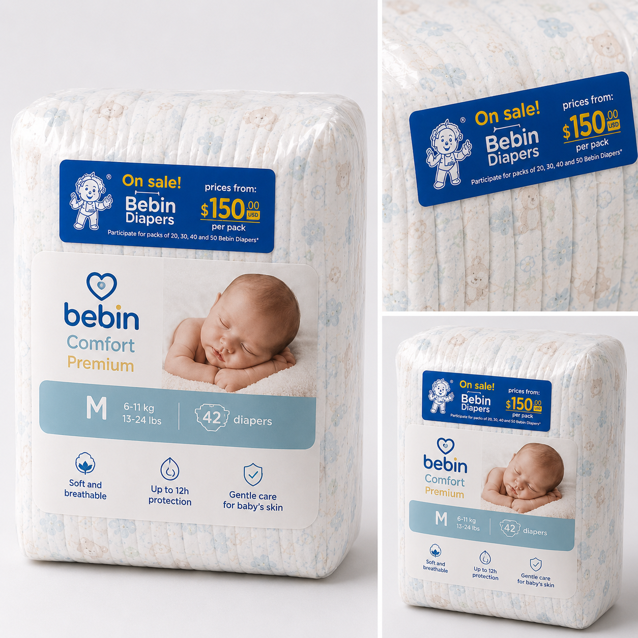 Custom adhesive label on a branded product container