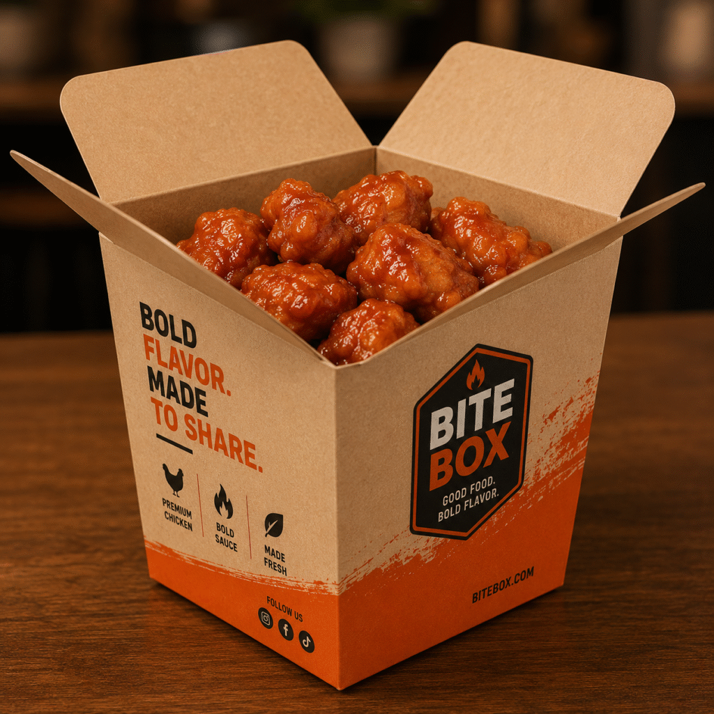 Branded kraft delivery box